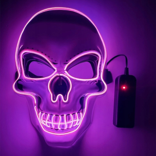 Strašidelná maska žiariacej lebky na Halloween